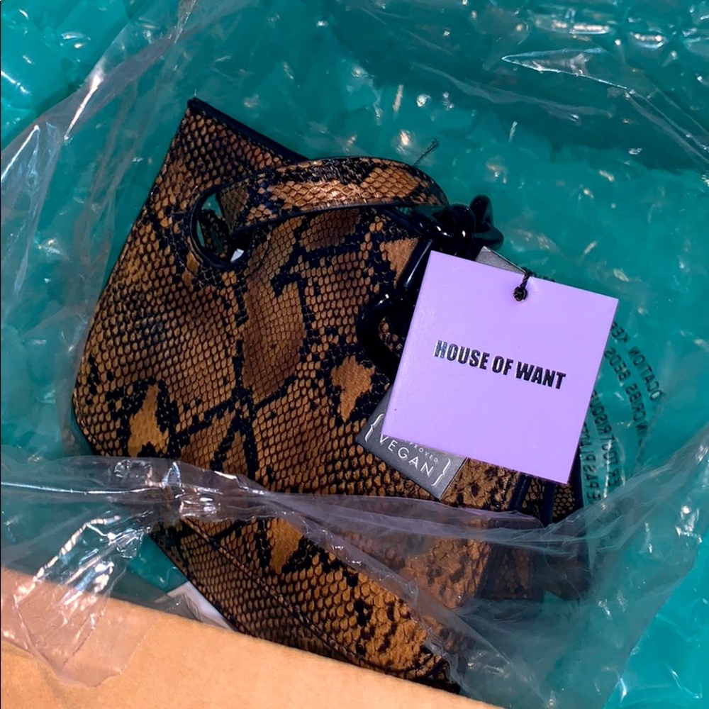 Snake Print Shoulder Bag